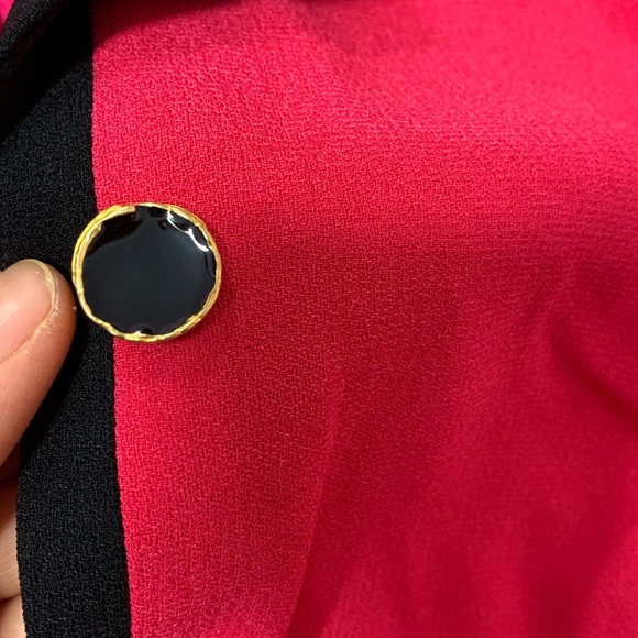 VTG Y2K bebe Fuscia Pink Blazer with Black Trim 2 - Picture 7 of 16